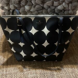 Kate Spade Black and Cream Geometric Tote